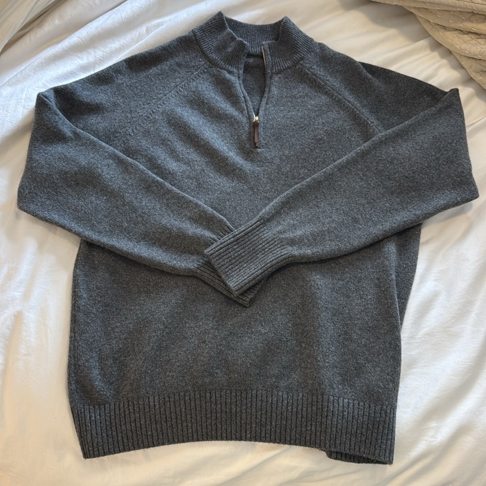 Men's Charcoal Cashmere Sweater